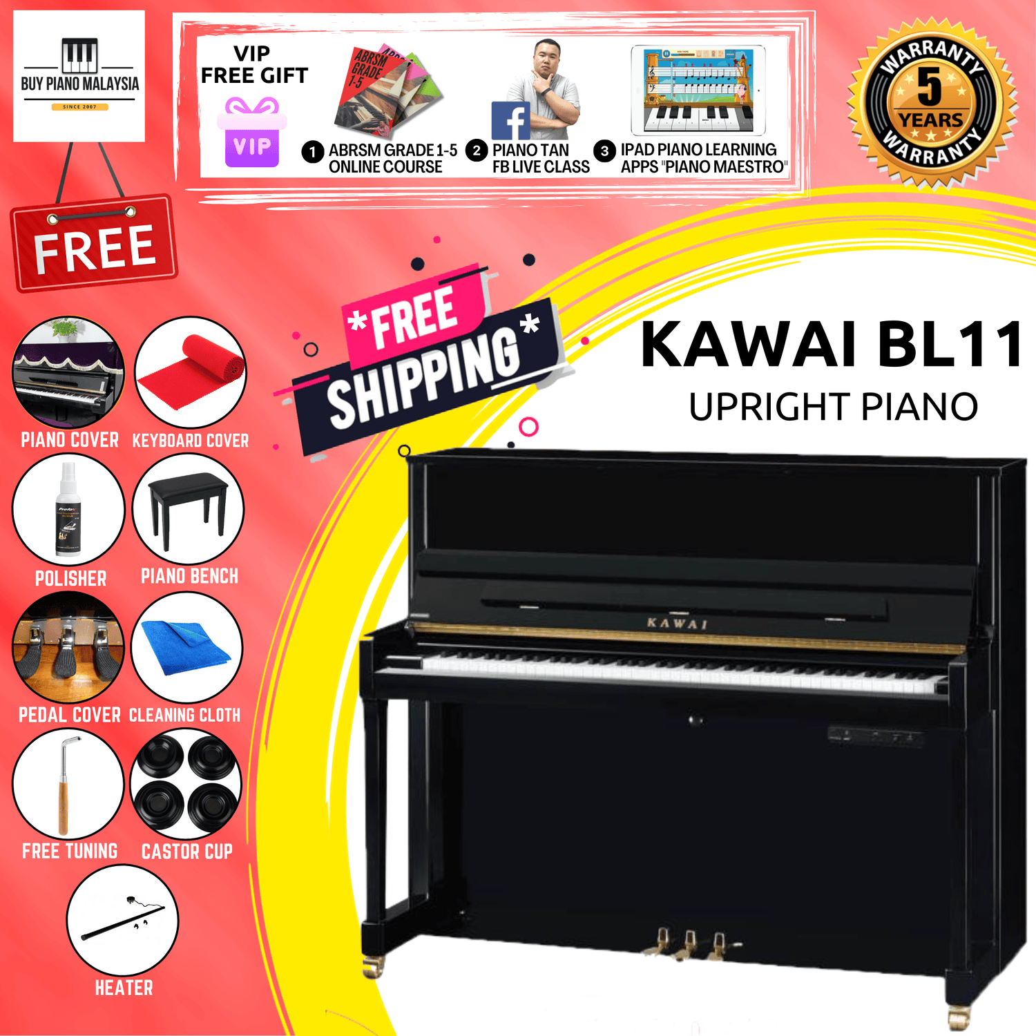 KAWAI BL11 UPRIGHT PIANO
